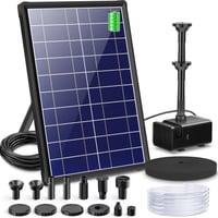 Biling 8W solárna záhradná fontána s 3600 mAh batériou, solárne čerpadlo do jazierka s filtrom, 10 tryskami, pre vtáčie kúpele a mini jazierka 1