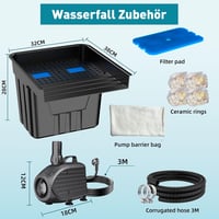 Biling kerti tó vízesés szett 4500 L/h szivattyúval és szűrővel 5