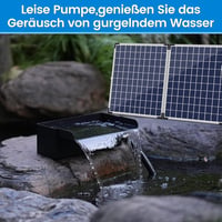 Biling Napelemes Kerti Vízesés Szett 20cm Rozsdamentes Acél 2100 l/h Szivattyúval 5