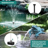 Biling napelemes kerti szökőkút, 8 W, 4000 mAh, 300 l/h, 8 fúvókával 5