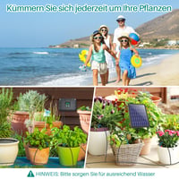 Solárny zavlažovací systém Biling na balkón a do záhrady, 7,5 W, 15 m, automatické zavlažovanie rastlín na solárny pohon 7
