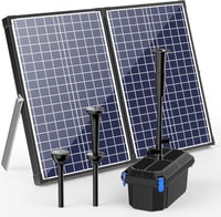 Biling Napelemes Tófilter Szett 2500 l/h Szivattyúval és 70W Napelem Modul 1