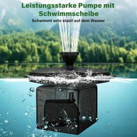 Biling úszó kerti tószökőkút LED világítással, 2500 l/h, 9 m kábel, 3 üzemmód, fagyálló 2