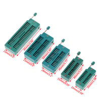 Soclu ZIF IC BIlinli pentru testare DIP, pas 2,54 mm, tip cu sudare, universal 16 20 24 28 40 pini, verde 2