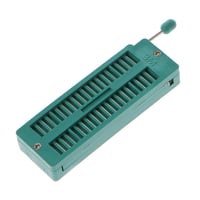 Soclu ZIF IC BIlinli pentru testare DIP, pas 2,54 mm, tip cu sudare, universal 16 20 24 28 40 pini, verde 4