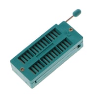 Soclu ZIF IC BIlinli pentru testare DIP, pas 2,54 mm, tip cu sudare, universal 16 20 24 28 40 pini, verde 1