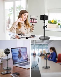 BILIONE 3 az 1-ben asztali mikrofon állvány telefontartóval és adapter 7