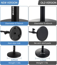BILIONE Asztali Mikrofon Állvány Állítható Pop Filter Shock Mount Adapterrel 7