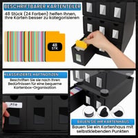 Cutie de Depozitare pentru Carduri BILIPLE pentru 18000+ Cărți, Deck Box pentru MTG Commander cu 48 de Separatoare Colorate, pentru Depozitarea Cardurilor TCG, PTCG și Sportive 4