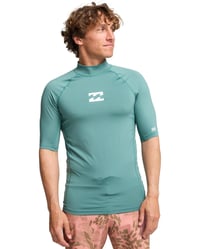 Tricou de surf pentru bărbați Billabong Waves All Day SS rashguard - albastru 1