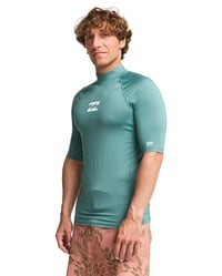 Tricou de surf pentru bărbați Billabong Waves All Day SS rashguard - albastru 4