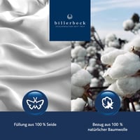 Billerbeck Simone Superlight selyem nyári paplan – 155x220 cm – hűsítő, könnyű nyári takaró – 100% pamut huzat, fehér 2