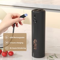 BillyBath elektromos só- és borsőrlő, 5 fokozat - 110 ml, fekete 5