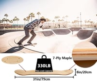 bimiti 2 db-os Juharfa Gördeszka Deszka Szett - 7 Rétegű Konkáv Skateboard Lap 80x20cm - Kezdőknek és Profiknak, Felnőtteknek és Gyerekeknek 2