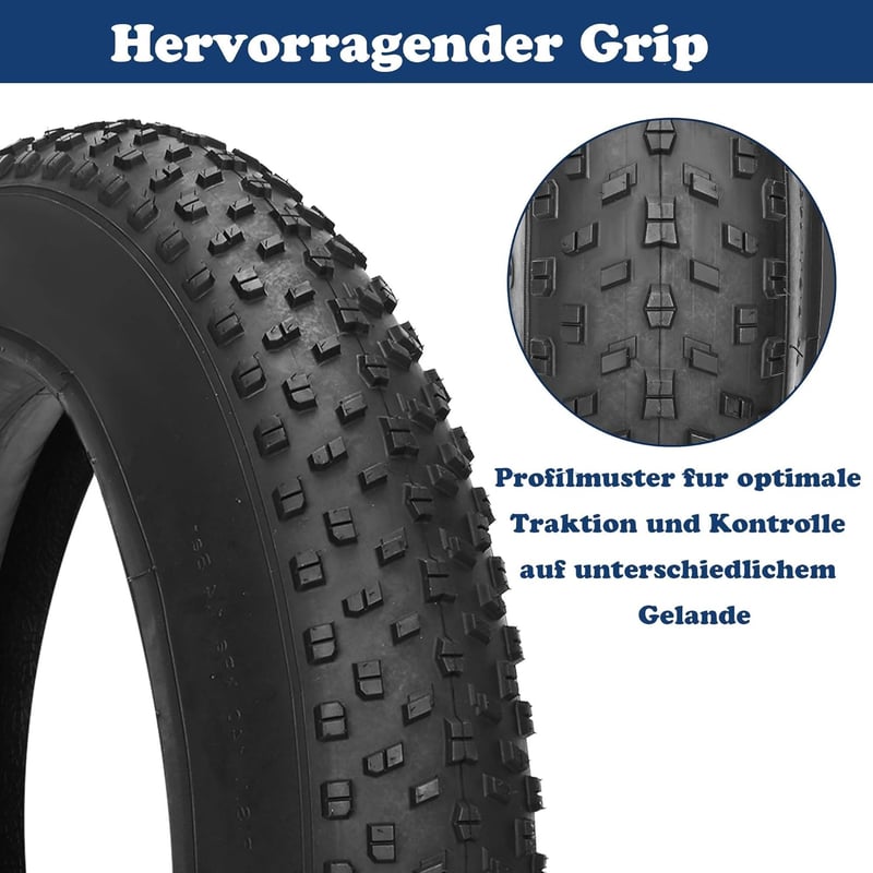 bimiti 2db Kerékpár Gumi 20/26 Hüvelyk E-Bike Fat Bike Tömlő MTB