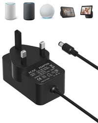 Sieťový adaptér Binamao 30 W pre zariadenia Echo (3. – 4. gen.) / Echo Show 8/10/15 / Echo Plus (2. gen.), 1,5 m kábel, čierny 1
