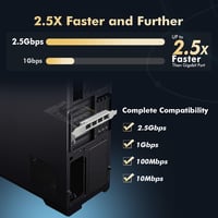 Binardat 4 portos 2.5G PCIe hálózati adapter, RTL8125B Ethernet NIC kártya 3