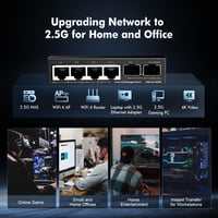 Binardat 4 portos 2.5G Web menedzselt hálózati switch 2x10G SFP porttal 8