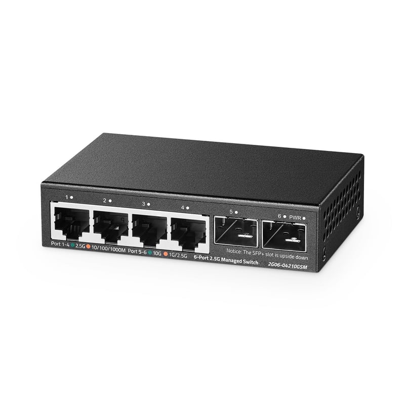 Binardat 4-portni 2,5G webom upravljivi preklopnik s 2x10G SFP+ porta