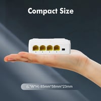 Binardat 4 portos Gigabit PoE elosztó, IEEE802.3af/at, DIN sín és fali rögzítés 8