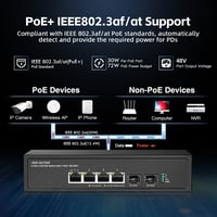 Binardat 6 portos 2.5G PoE hálózati switch 2x10G SFP+ és 4x2.5G porttal 4