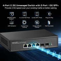 Binardat 6 portos 2.5G PoE hálózati switch 2x10G SFP+ és 4x2.5G porttal 2