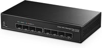 Binardat 8 portos 10 Gigabit SFP menedzselt switch, L3, 160 Gbps, ventilátor nélküli 1