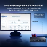 Binardat 8 portos 10 Gigabit SFP menedzselt switch, L3, 160 Gbps, ventilátor nélküli 6