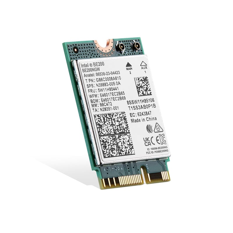 Binardat WiFi 7 M.2 BE200 mrežni adapter, Intel BE200NGW, Bluetooth 5.4, tri-band