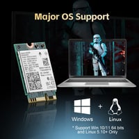 Binardat WiFi7 M.2 BE200 hálózati adapter Intel BE200NGW Bluetooth 5.4 7