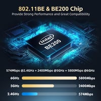 Binardat WiFi7 M.2 BE200 hálózati adapter Intel BE200NGW Bluetooth 5.4 3