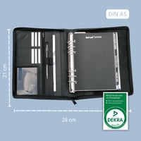 Planner BIND T 3 A5 cu calendar săptămânal - Agendă din piele naturală neagră, planner pentru manageri, structură pe 2 pagini pe săptămână 6