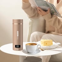Bindokun elektromos utazó vízforraló, 500 ml, 316 rozsdamentes acél - barna 2