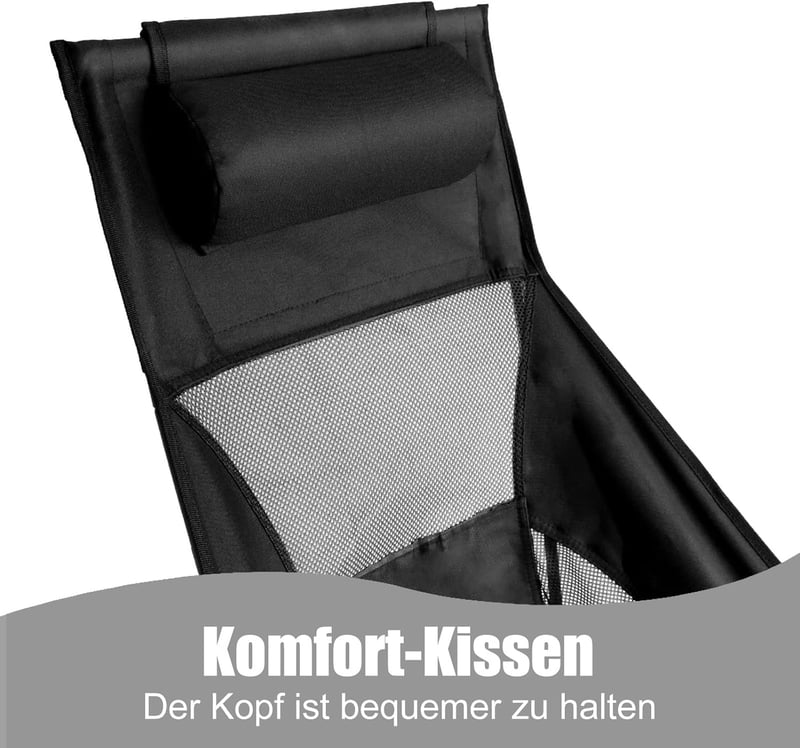Bindokun könnyű kempingszék alacsony háttámlával
