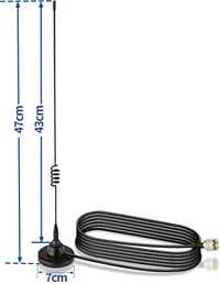 BINGFU Autós Rádió Antenna Duál Sávú VHF UHF Mágneses Talp PL259 4