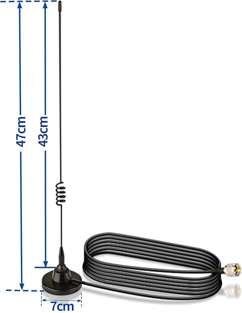 BINGFU Autós Rádió Antenna Duál Sávú VHF UHF Mágneses Talp PL259