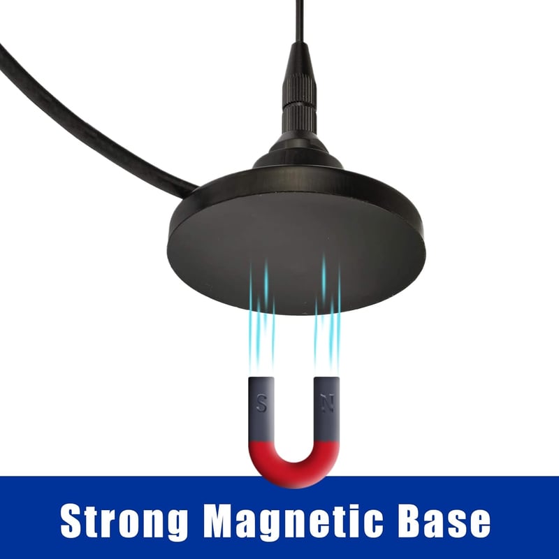BINGFU Autós Rádió Antenna Duál Sávú VHF UHF Mágneses Talp PL259