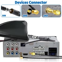 Bingfu Anténa na auto v tvare žraločej plutvy FM DAB GPS GNSS 28 dB LNA 9-16V konektor SMA SMB čierna strešná anténa pre obytné vozidlá navigácie a digitálne rádio 5