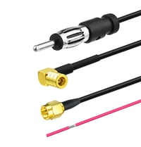 Bingfu Anténa na auto v tvare žraločej plutvy FM DAB GPS GNSS 28 dB LNA 9-16V konektor SMA SMB čierna strešná anténa pre obytné vozidlá navigácie a digitálne rádio 2