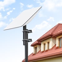 Bingfu Dvojitá svorka na stožiar v tvare U pre vonkajšie antény LoRa WLAN 4G LTE amatérske rádiá SAT DVB-T, montážna svorka na anténu odolná voči korózii 7