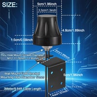 Bingfu 4G LTE MIMO kültéri antenna SMA csatlakozóval, fali konzollal, vízálló - fekete 3