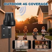 Bingfu 4G LTE MIMO kültéri antenna SMA csatlakozóval, fali konzollal, vízálló - fekete 5