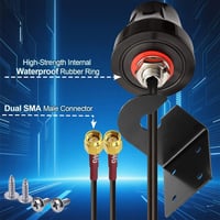 Bingfu 4G LTE MIMO kültéri antenna SMA csatlakozóval, fali konzollal, vízálló - fekete 4
