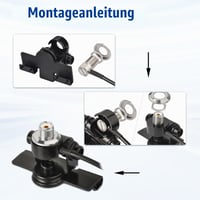 Dvojpásmová mobilná anténa Bingfu VHF UHF 39 cm, s konektorom PL259, držiakom a 5 m káblom, 136-174 MHz a 400-460 MHz, pre rádioamatérov 6