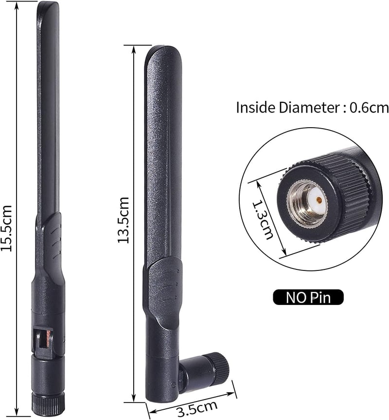 Bingfu WLAN Antenna 2.4G/5.8GHz 8dBi MIMO RP-SMA WiFi Antenna ASUS Fenvi Rosewill Gigabyte Router PCI-Express Hálózati Kártya Adapter 2db