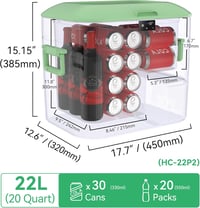 BINGI 22L Hordozható Autós Hűtőbox 12V/24V DC és 230V AC Kemping Utazás 2
