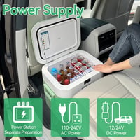 BINGI 22L Hordozható Autós Hűtőbox 12V/24V DC és 230V AC Kemping Utazás 3