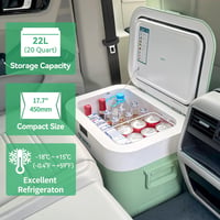 BINGI 22L Hordozható Autós Hűtőbox 12V/24V DC és 230V AC Kemping Utazás 5