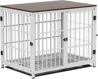 BingoPaw Fa Kutyaház kennel Asztal Funkcióval 3 Ajtós Fehér 78x56x65cm 1