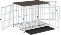 BingoPaw Fa Kutyaház kennel Asztal Funkcióval 3 Ajtós Fehér 78x56x65cm 9